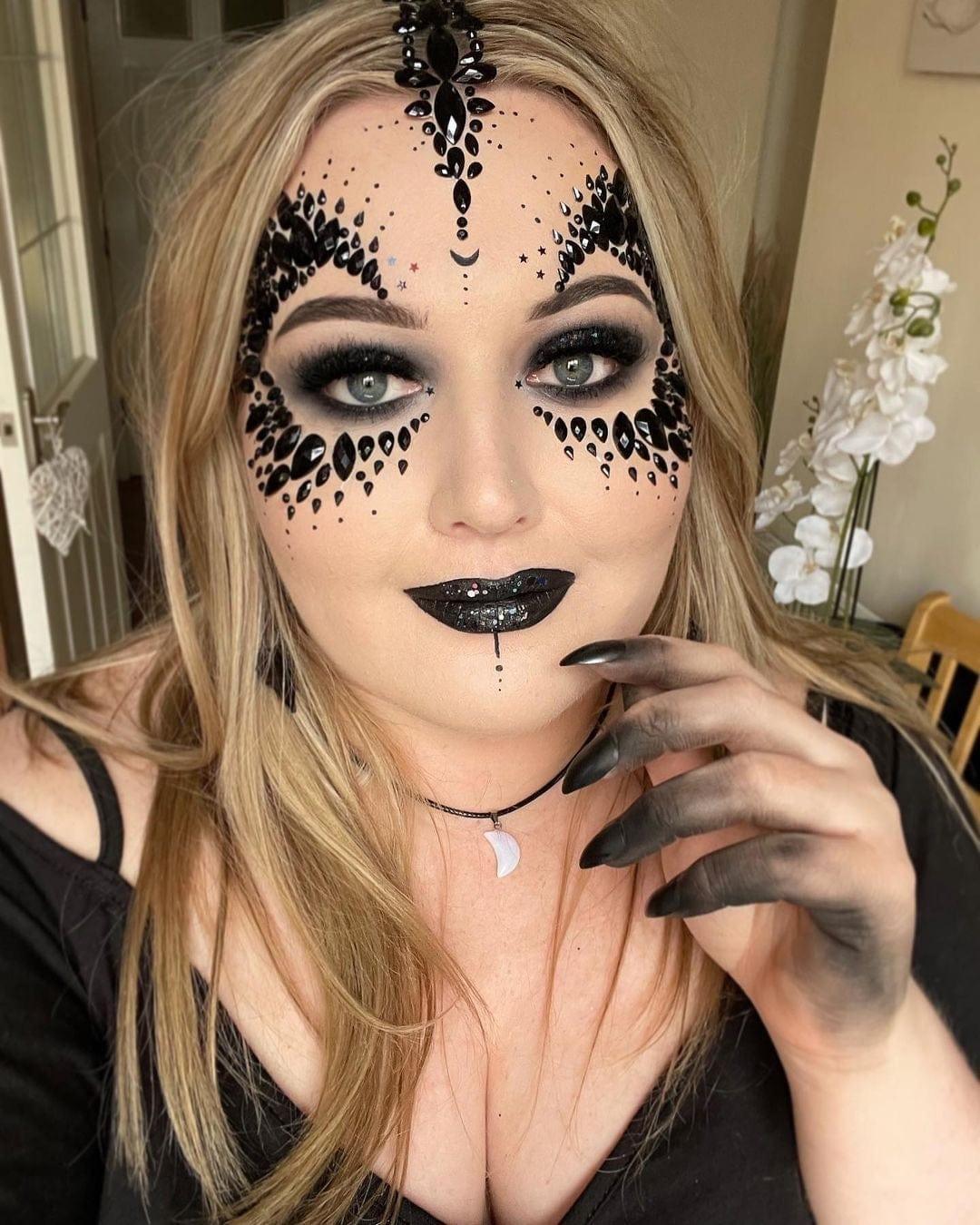 Black Widow Face Jewel - Pro GLITZ