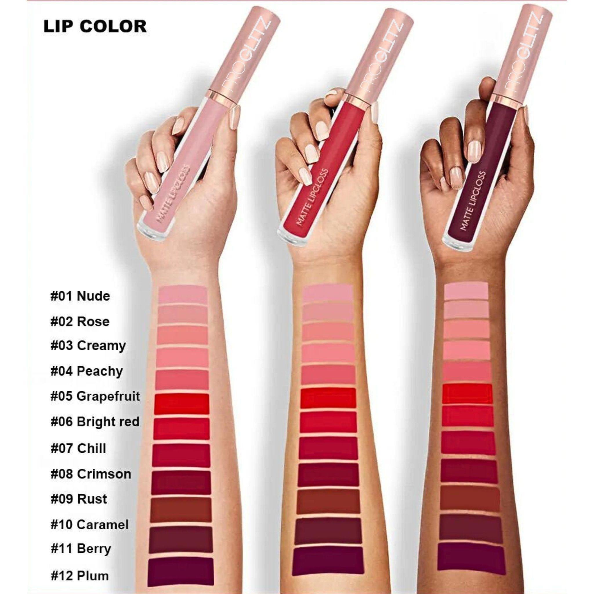 MATTE LIQUID LIP COLOUR SET - NUDES (6PCS) - Pro GLITZ
