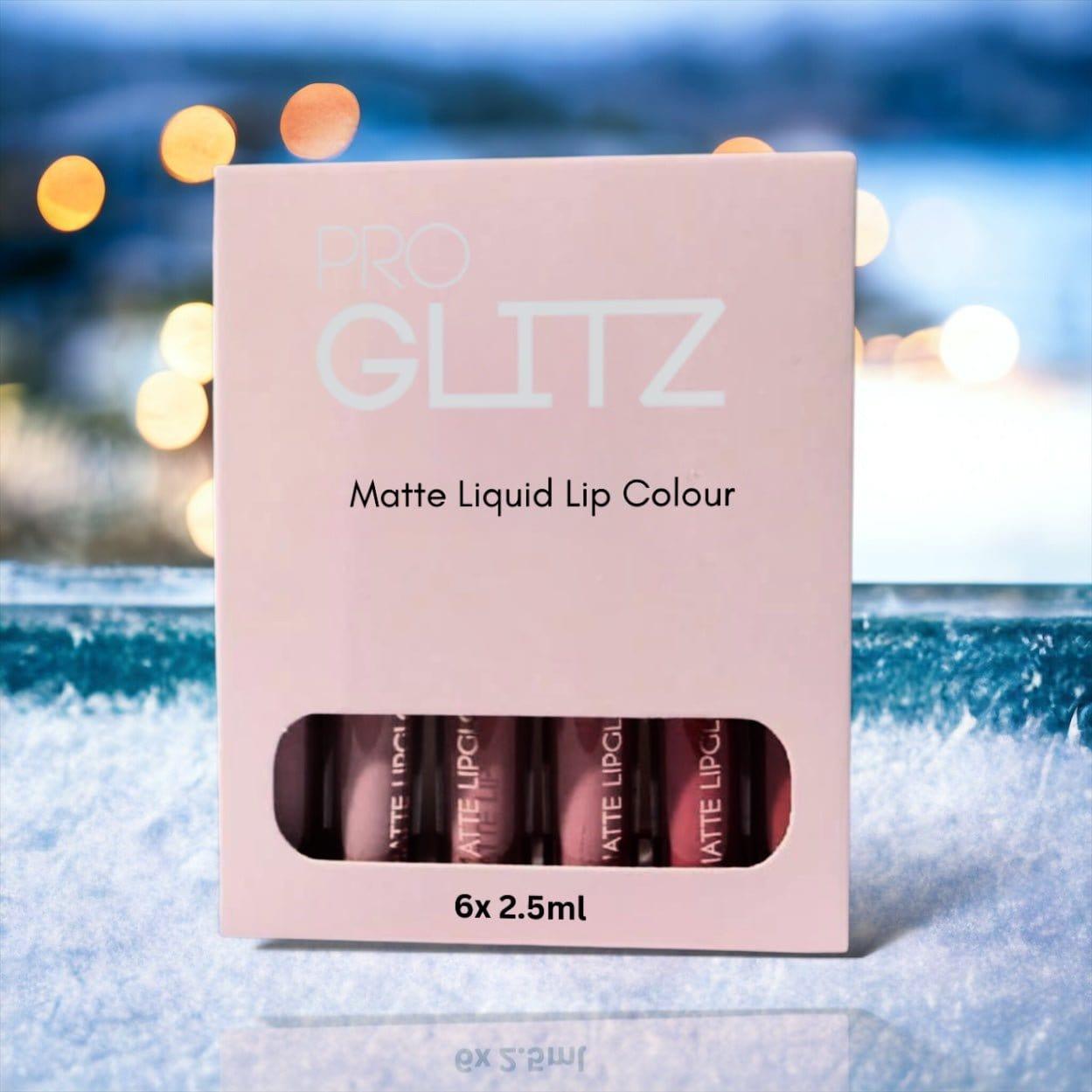 MATTE LIQUID LIP COLOUR SET - NUDES (6PCS) - Pro GLITZ