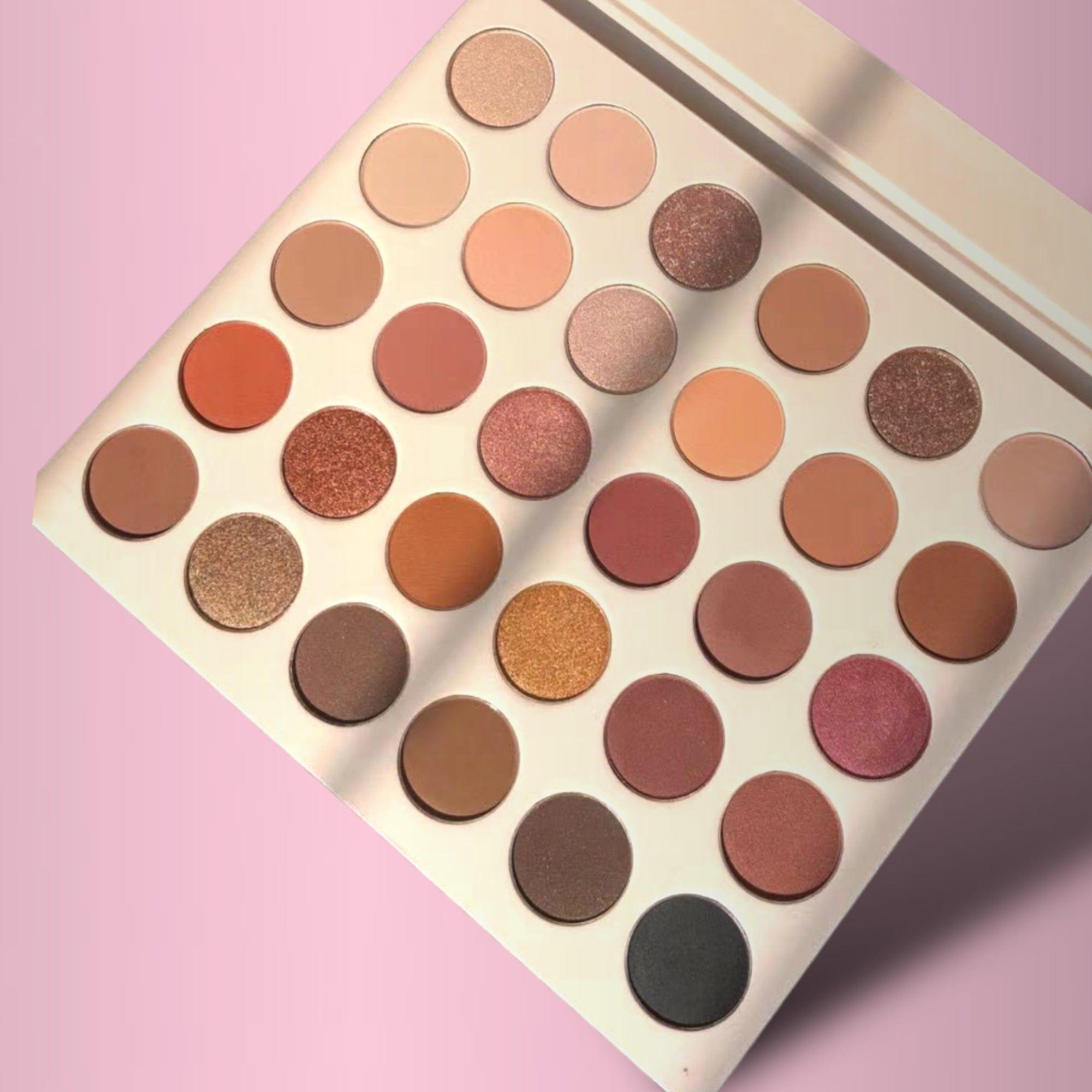 Best Nude Eyeshadow Palette – 30-shade nude eyeshadow palette featuring matte, satin, and shimmer finishes, elegantly arranged  highly pigmented and blendable formula. 